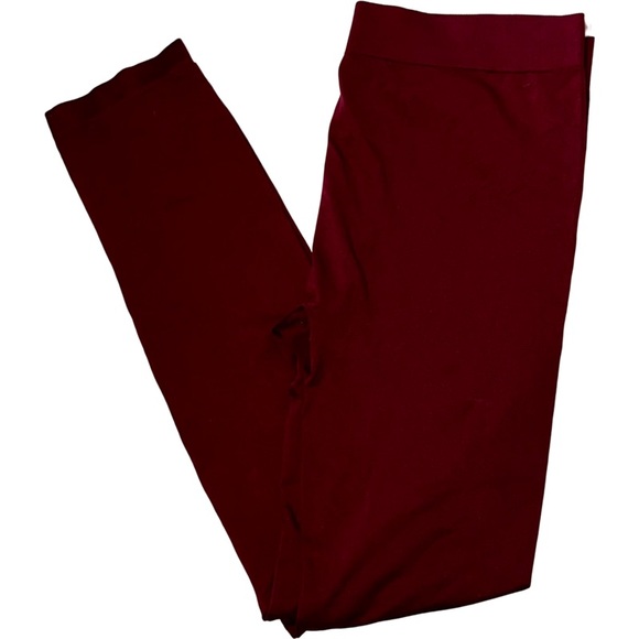 Juniors misses No Boundaries wine colored XL leggings tights size 15-17 plus - Picture 8 of 13